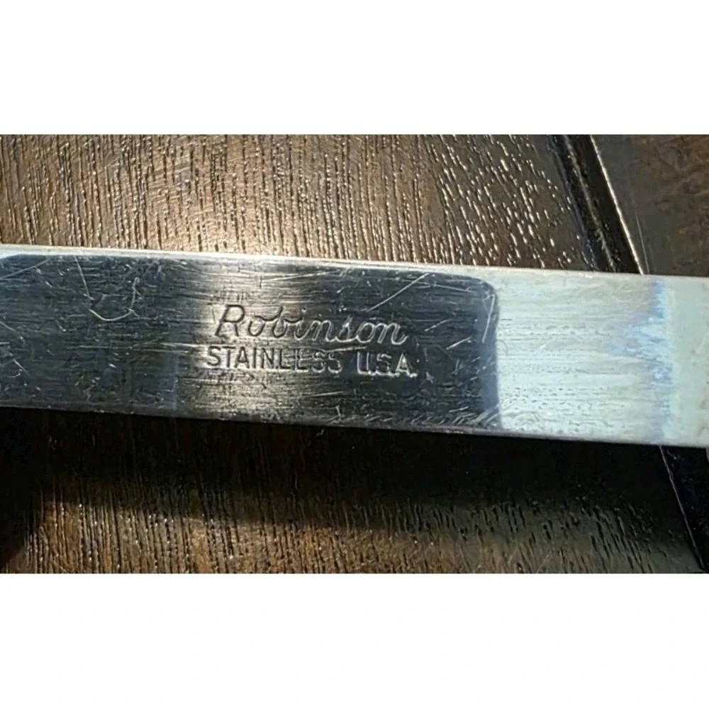 Vintage 3 Piece Robinson Kitchen Utensils Spatula Meat Fork Soup Ladle Stainless